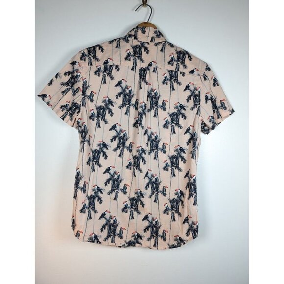 Arizona Button Down Shirt Men's Size Small Hawaiian Bird Resort Travel Summer - Picture 3 of 4
